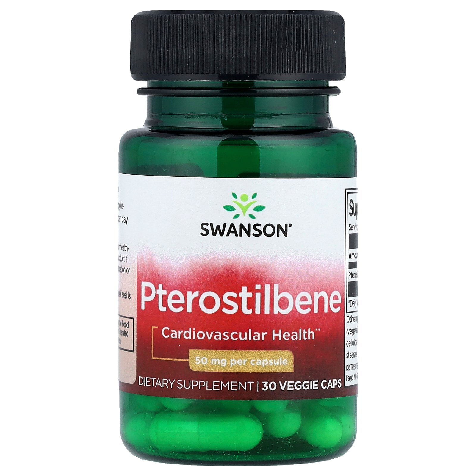 Swanson, Pterostilbene, 50 mg , 30 Veggie Caps