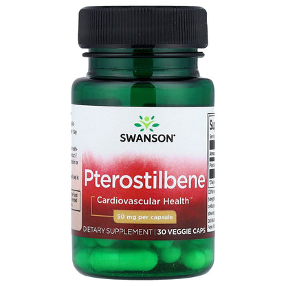 Swanson, Pterostilbene, 50 mg , 30 Veggie Caps