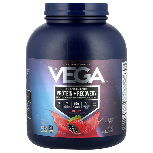 Vega, Plant-Based Protein, Performance Protein + Recovery,  Berry, 4 lb 3 oz (1.89 kg)