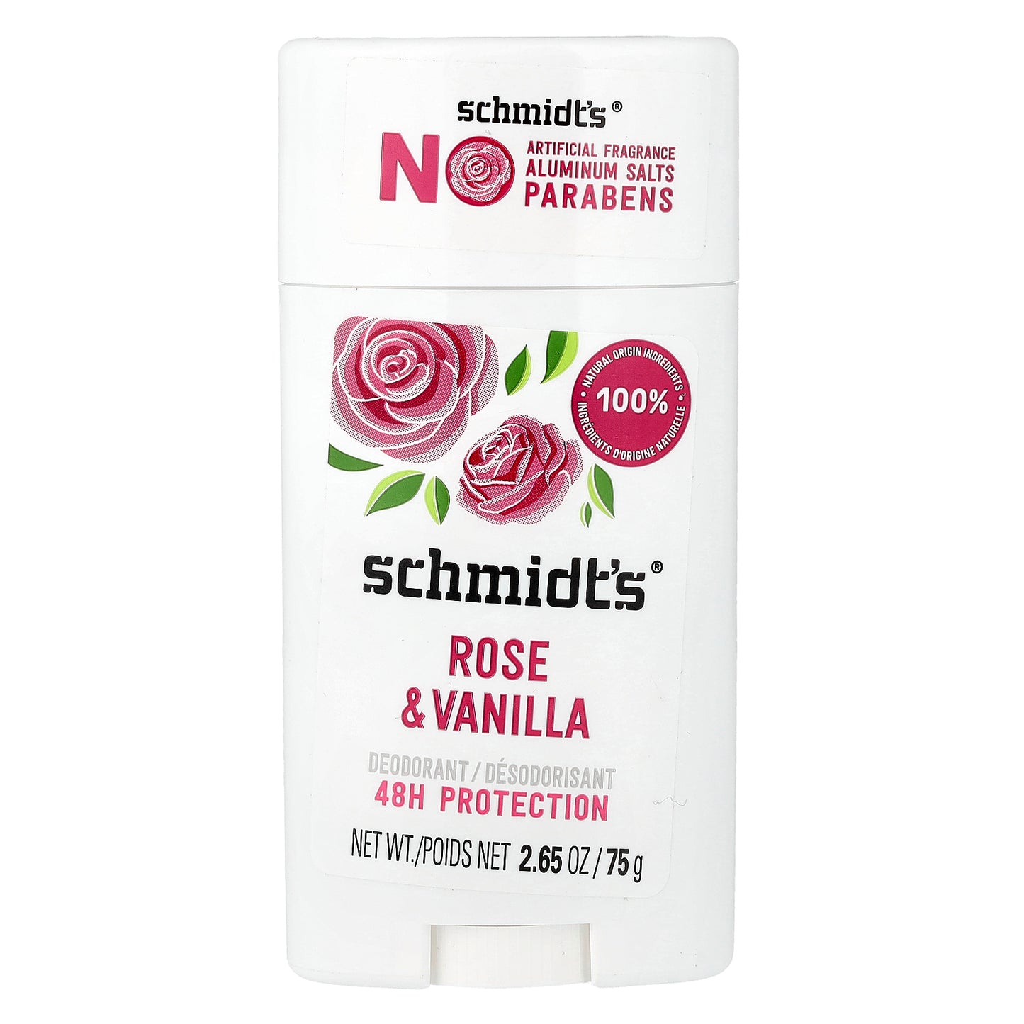 Schmidt's, Deodorant, Rose & Vanilla, 2.65 oz (75 g)