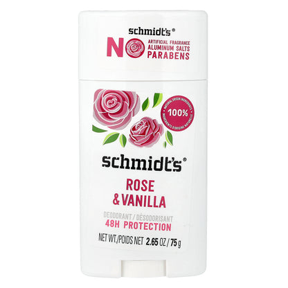 Schmidt's, Deodorant, Rose & Vanilla, 2.65 oz (75 g)