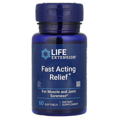 Life Extension, Fast Acting Relief, 60 Softgels