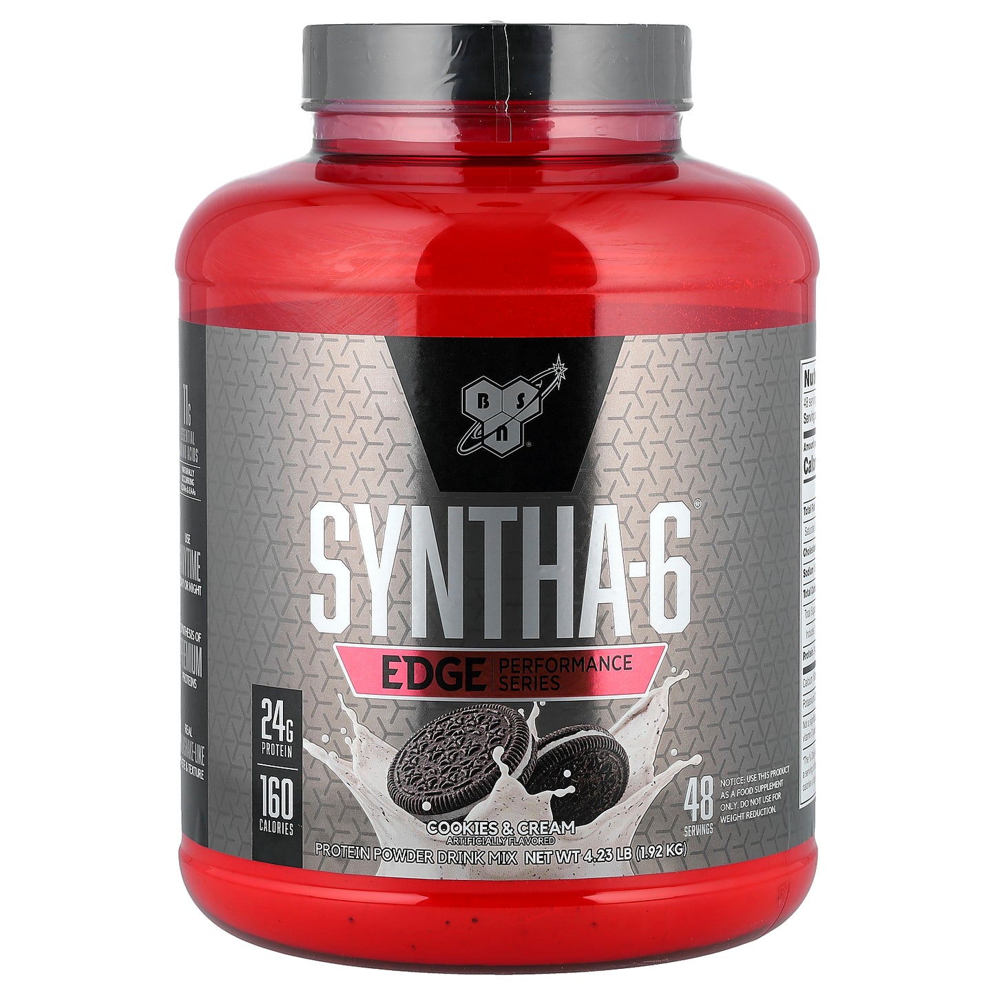 BSN, Syntha-6® Edge, Protein Powder Drink Mix, Cookies & Cream, 4.23 lb (1.92 kg)