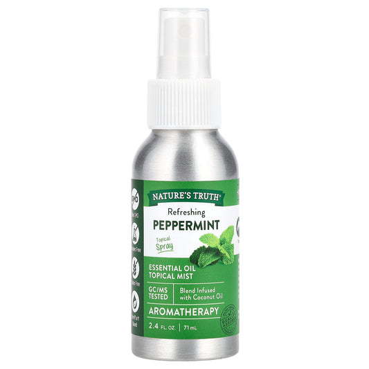 Nature's Truth, Essential Oil Topical Mist, Refreshing Peppermint, 2.4 fl oz (71 ml)