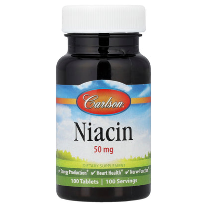 Carlson, Niacin, 50 mg , 100 Tablets