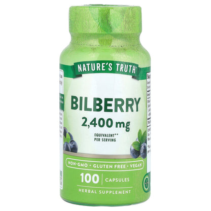 Nature's Truth, Bilberry, 100 Capsules (1,200 mg per Capsule)