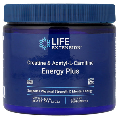 Life Extension, Creatine & Acetyl-L-Carnitine, Energy Plus, 0.51 lb (233 g)