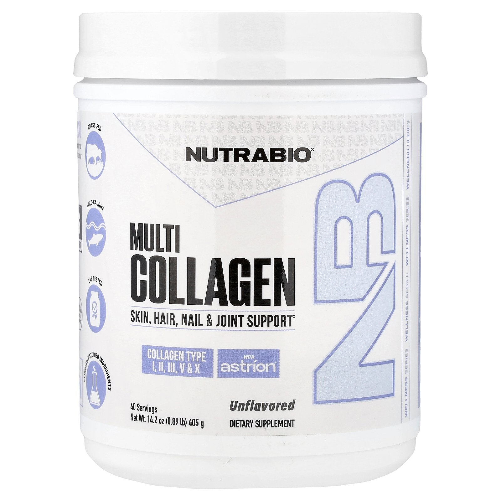 NutraBio, Multi Collagen, Unflavored, 14.2 oz (405 g)