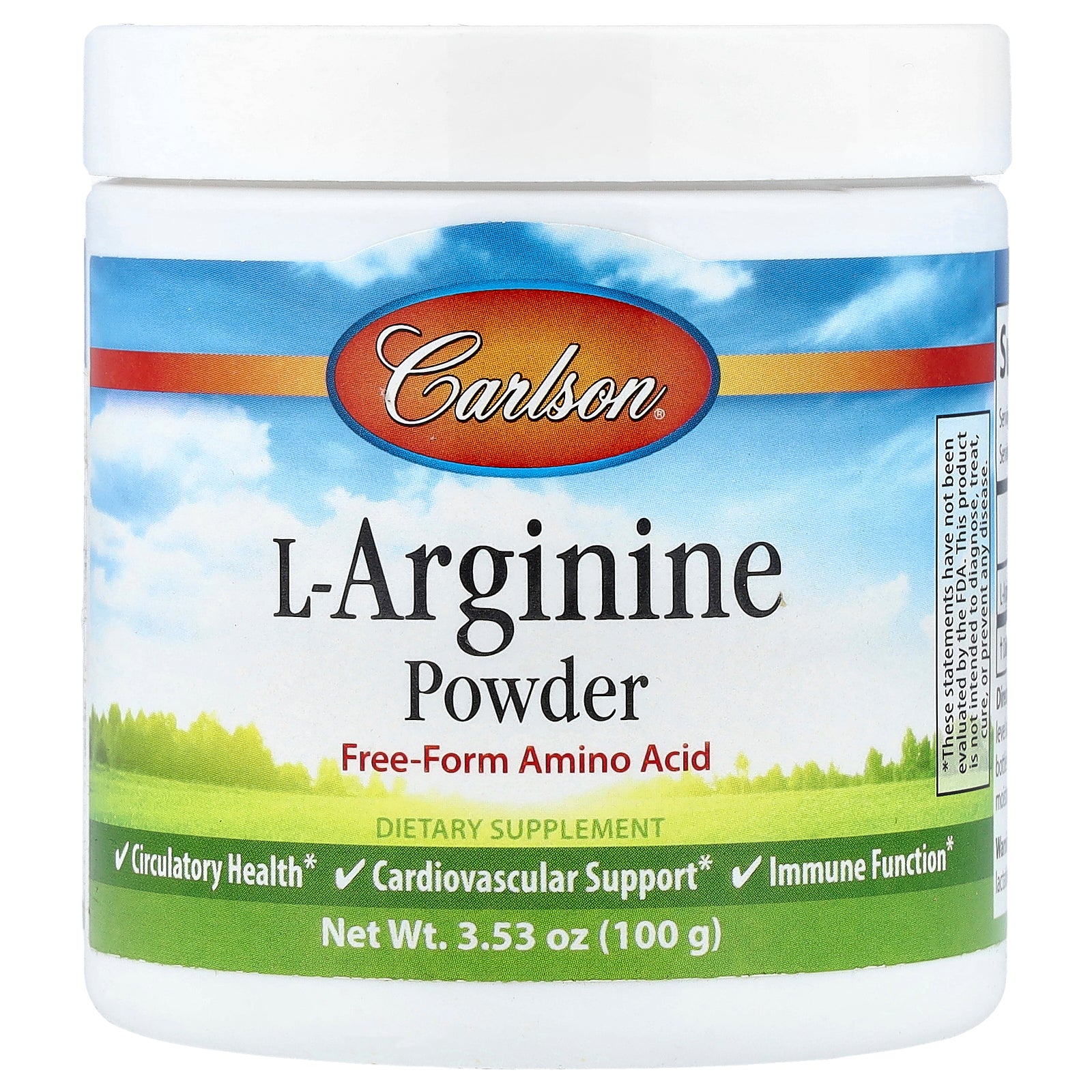 Carlson, L-Arginine Powder, 3.53 oz (100 g)