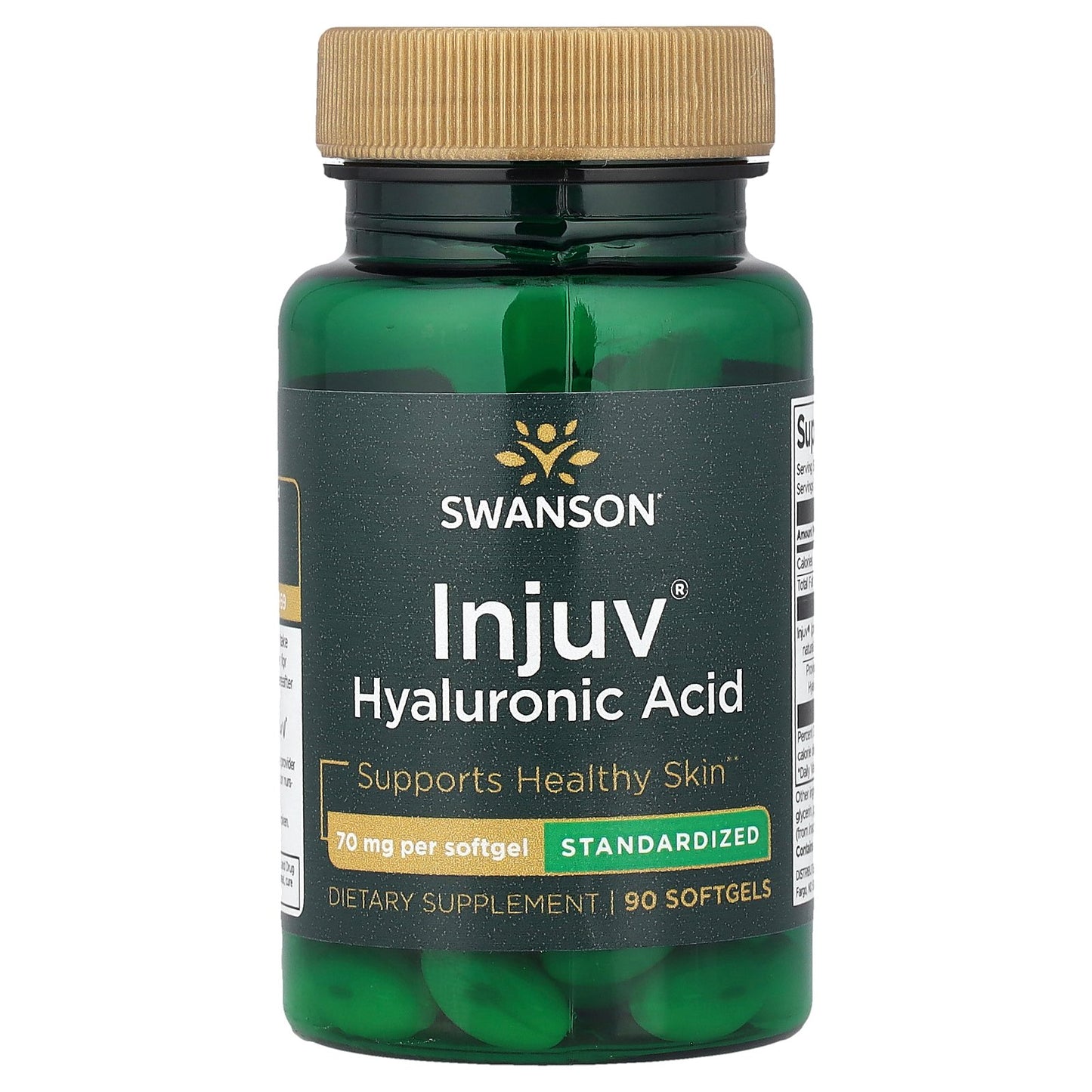 Swanson, Injuv® Hyaluronic Acid, Standardized, 70 mg, 90 Softgels