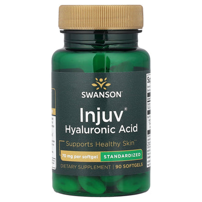 Swanson, Injuv® Hyaluronic Acid, Standardized, 70 mg, 90 Softgels