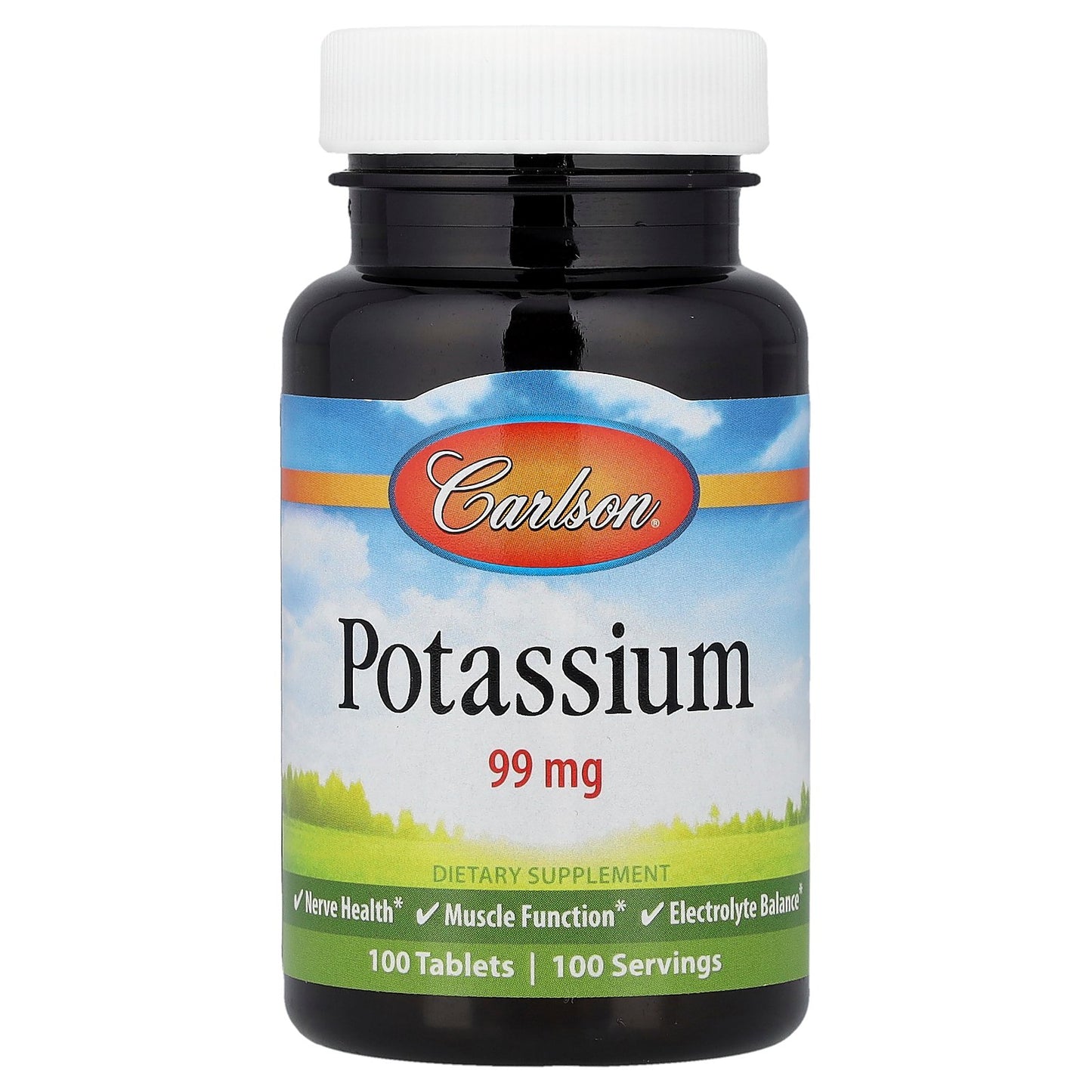 Carlson, Potassium, 99 mg, 100 Tablets