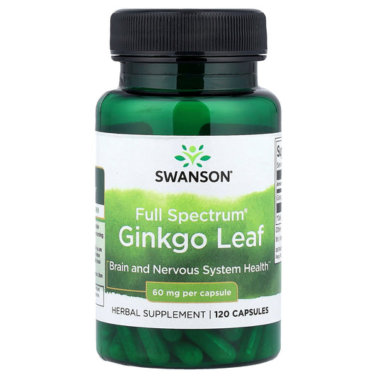 Swanson, Full Spectrum® Ginkgo Leaf, 60 mg, 120 Capsules
