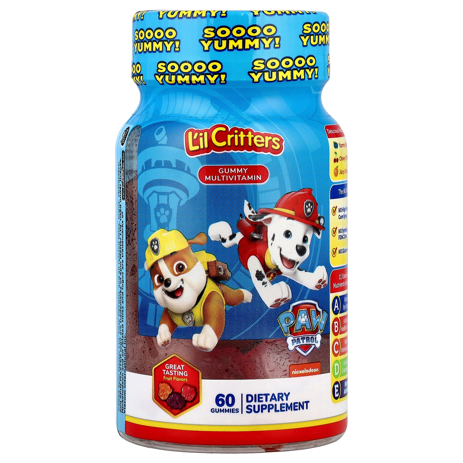 L'il Critters, Paw Patrol™ Gummy Multivitamin, Fruit, 60 Gummies