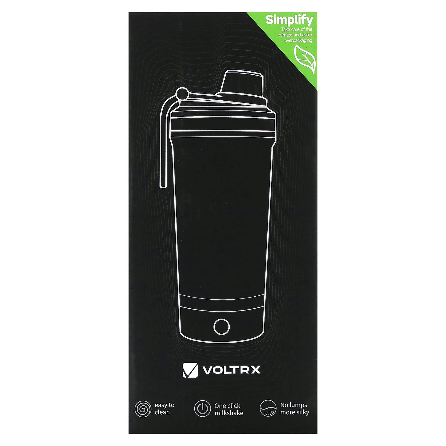 Voltrx, Gallium, Electric Shaker Bottle, Avocado Green, 24 oz (700 ml)