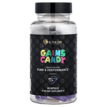 ALPHA LION, Gains Candy, 60 Capsules