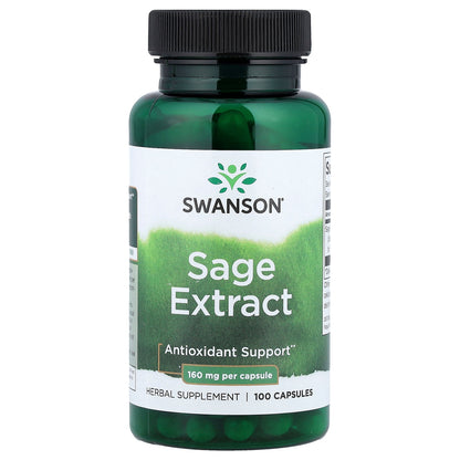 Swanson, Sage Extract, 160 mg, 100 Capsules