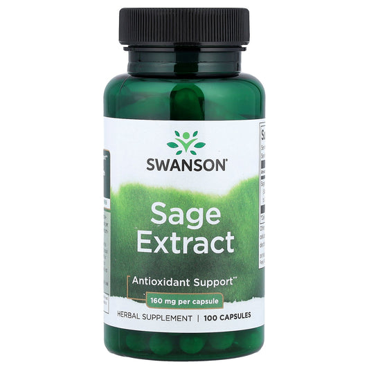 Swanson, Sage Extract, 160 mg, 100 Capsules