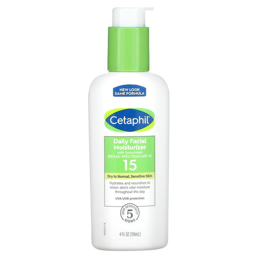 Cetaphil, Daily Facial Moisturizer, SPF 15, 4 fl oz (118 ml)