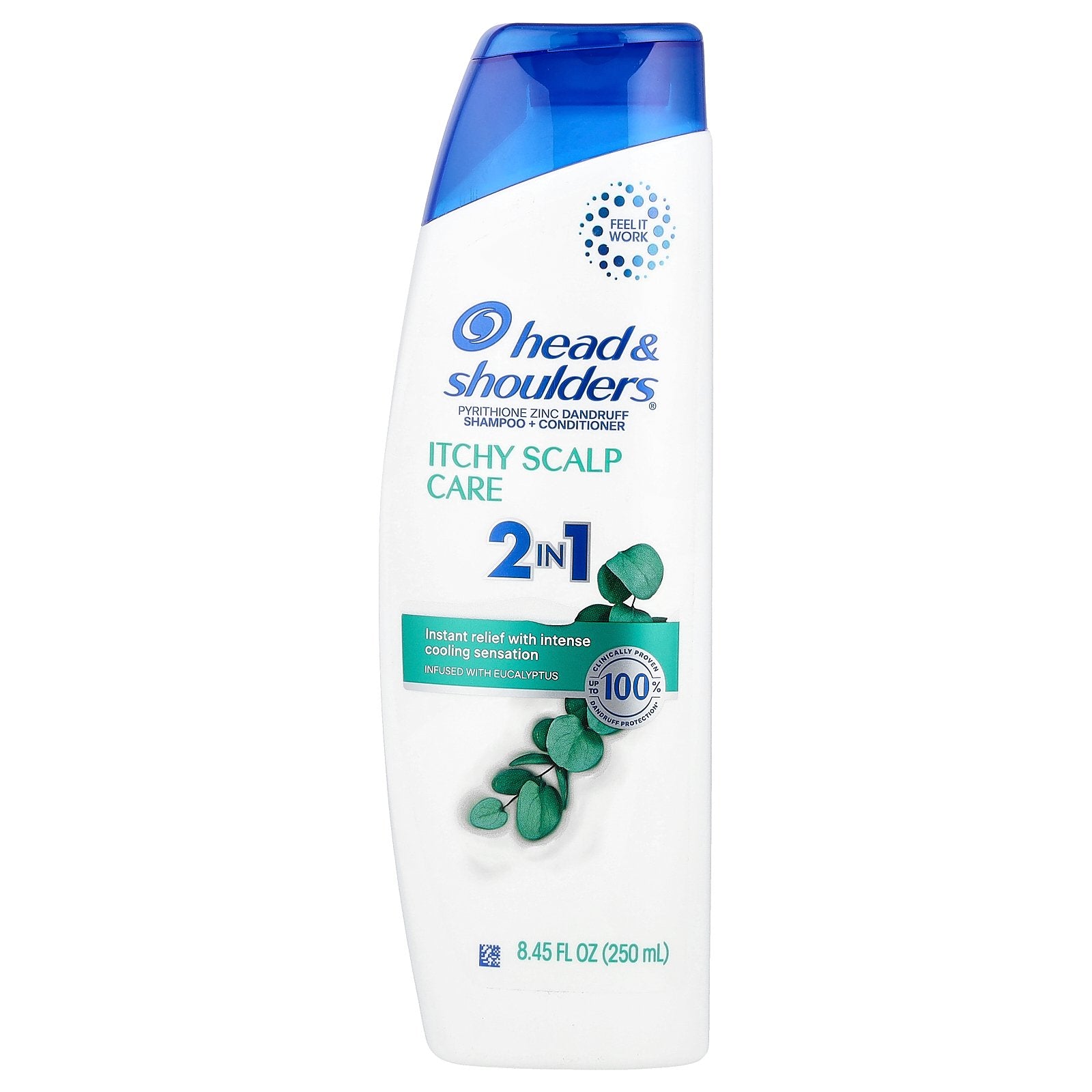 Head & Shoulders, Itchy Scalp Care 2 In 1 Shampoo + Conditioner, Infused with Eucalyptus, 8.45 fl oz (250 ml)