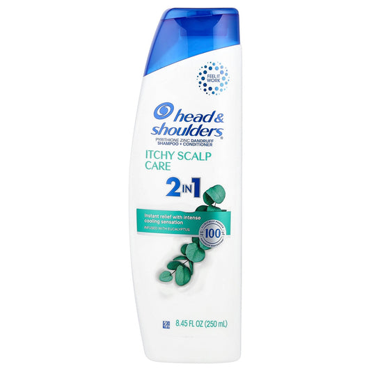 Head & Shoulders, Itchy Scalp Care 2 In 1 Shampoo + Conditioner, Infused with Eucalyptus, 8.45 fl oz (250 ml)