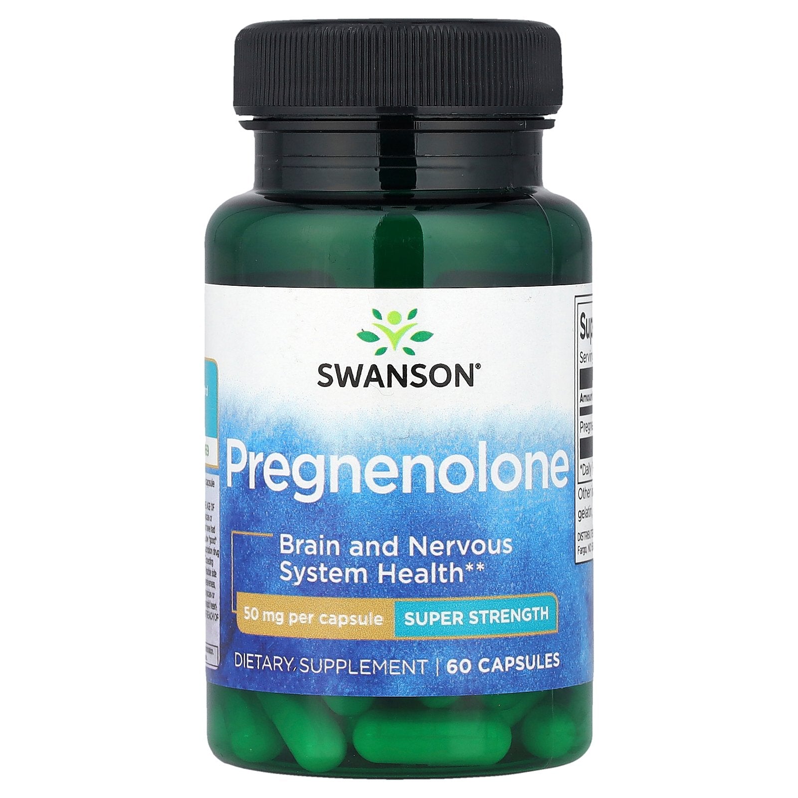 Swanson, Pregnenolone, Super Strength, 50 mg, 60 Capsules