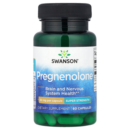 Swanson, Pregnenolone, Super Strength, 50 mg, 60 Capsules