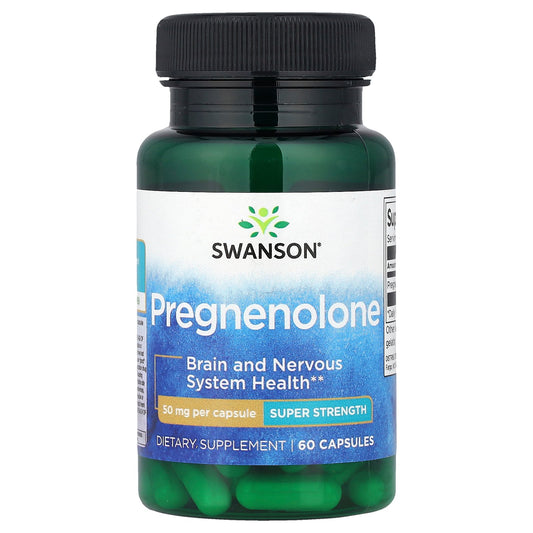 Swanson, Pregnenolone, Super Strength, 50 mg, 60 Capsules