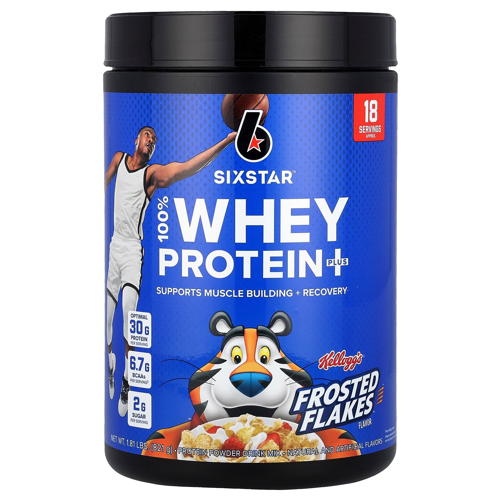 SIXSTAR, 100% Whey Protein Plus, Kellog's Frosted Flakes, 1.81 lbs (821 g)