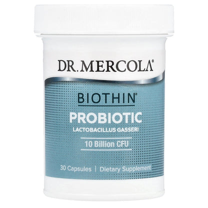Dr. Mercola, Biothin® Probiotic, Lactobacillus Gasseri, 250 mg (10 Billion CFU), 30 Capsules