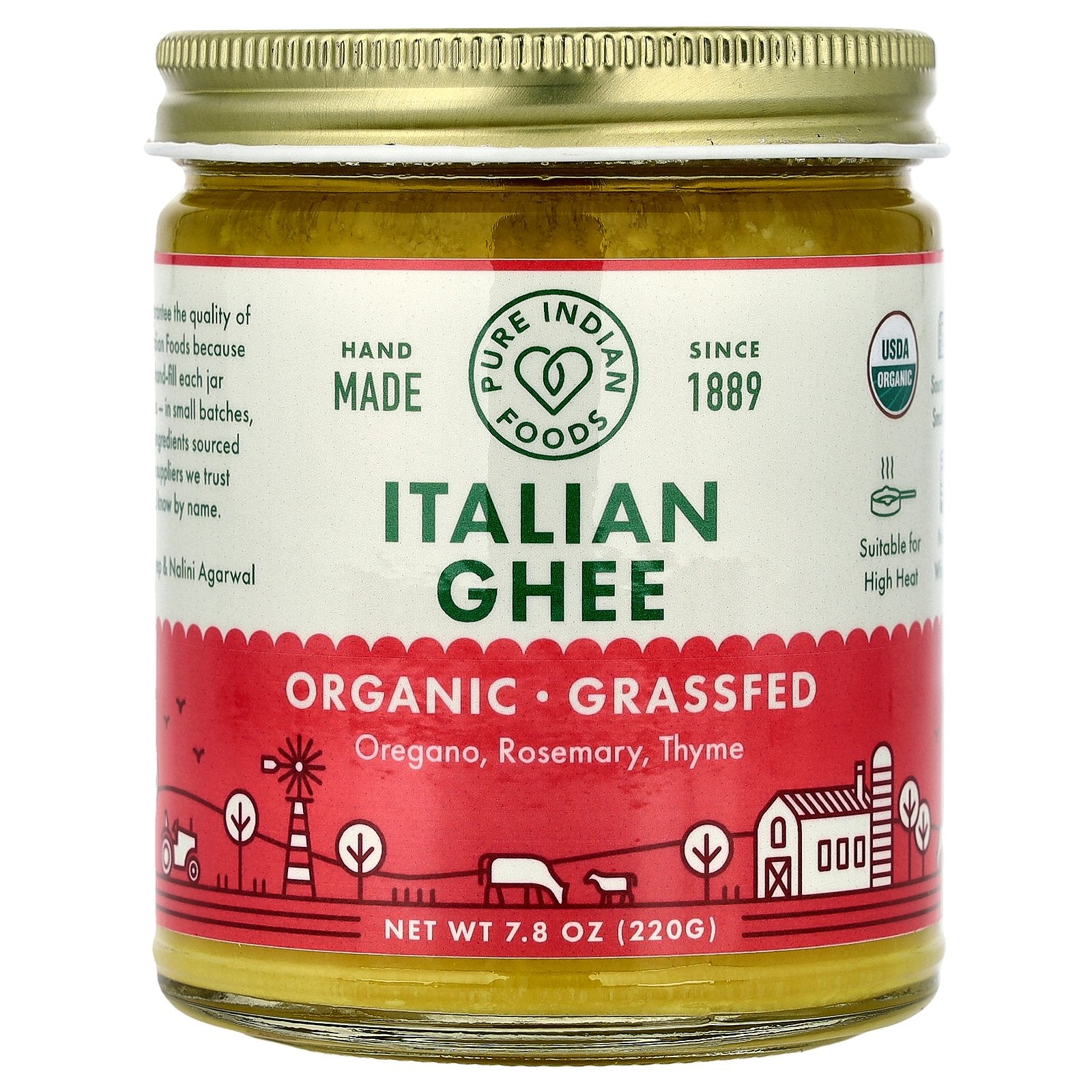 Pure Indian Foods, Organic Italian Ghee, 7.8 oz (220 g)