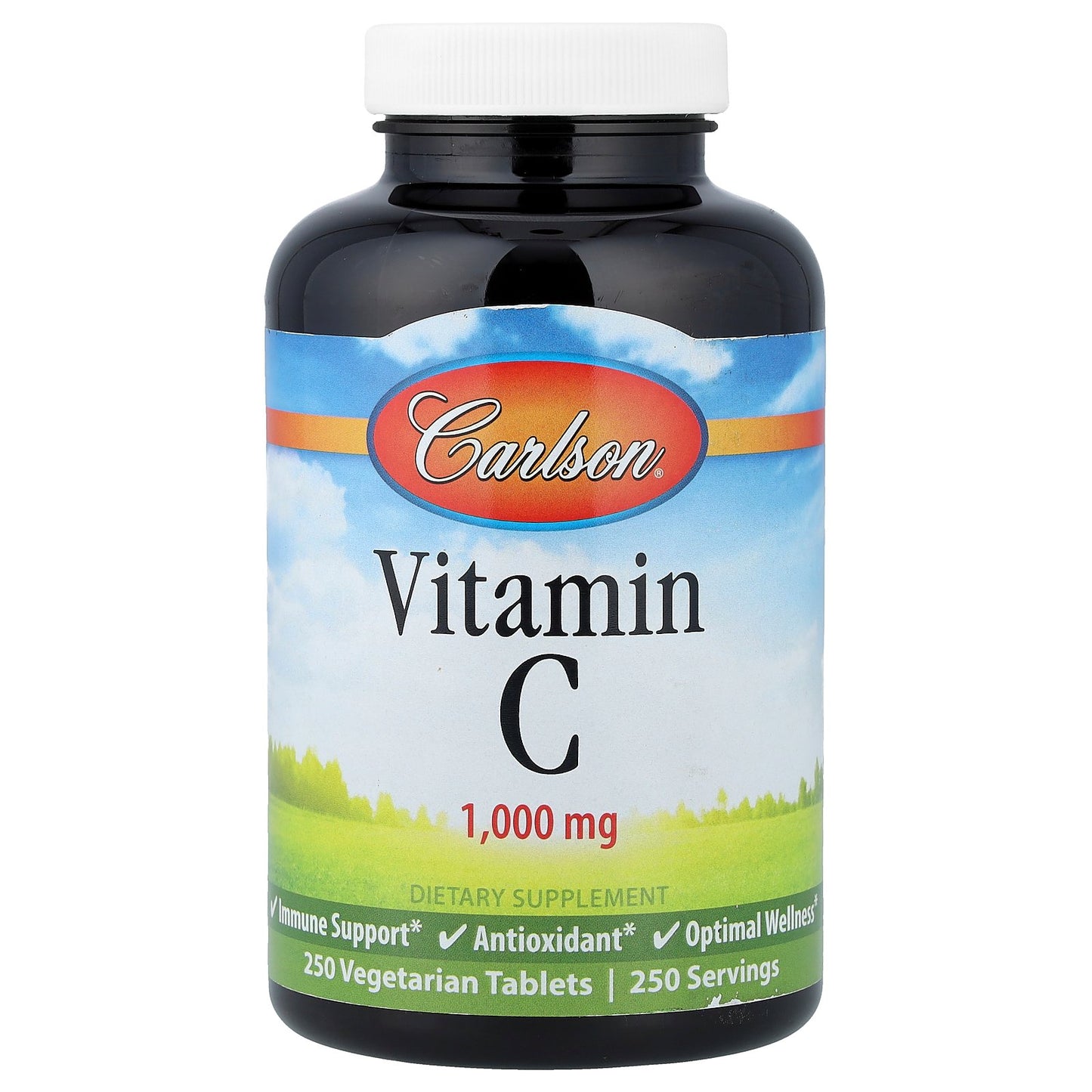 Carlson, Vitamin C, 1,000 mg, 250 Vegetarian  Tablets