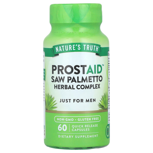 Nature's Truth, ProstAid™ Saw Palmetto Herbal Complex, 60 Quick Release Capsules