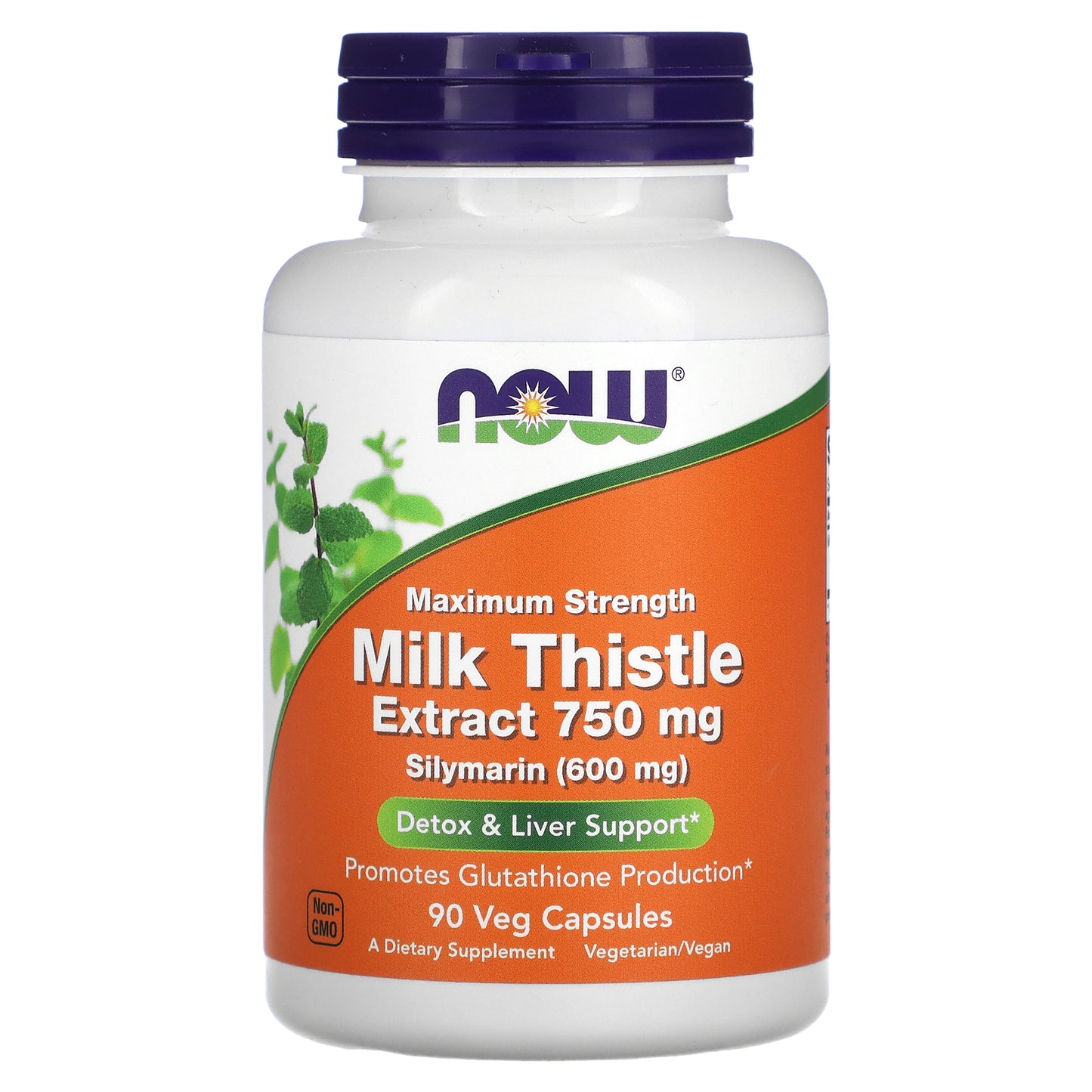 NOW Foods, Milk Thistle Extract, Maximum Strength, 750 mg, 90 Veg Capsules