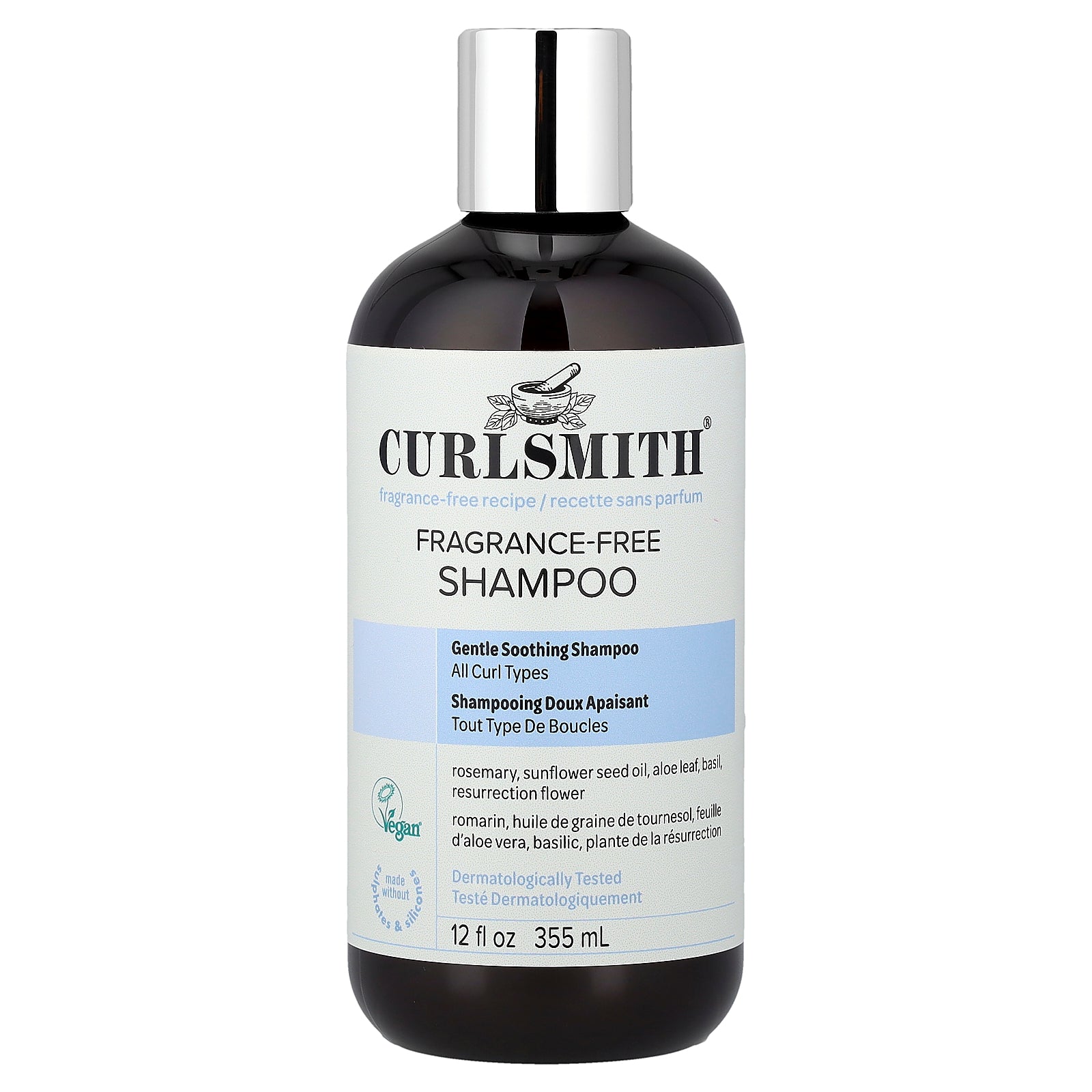 Curlsmith, Fragrance-Free Shampoo, All Curl Types, 12 fl oz (355 ml)