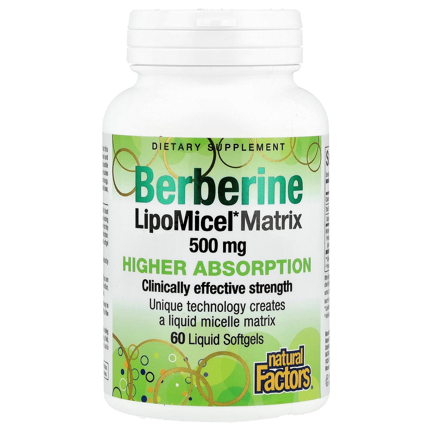 Natural Factors, Berberine LipoMicel Matrix, 60 Liquid Softgels