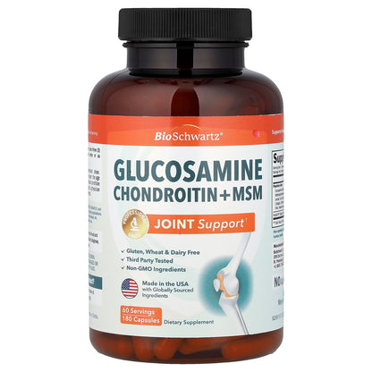BioSchwartz, Glucosamine Chondroitin + MSM, 180 Capsules