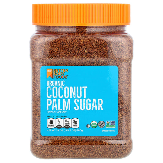 BetterBody Foods, Organic Coconut Palm Sugar, 1 lb 8 oz (680 g)