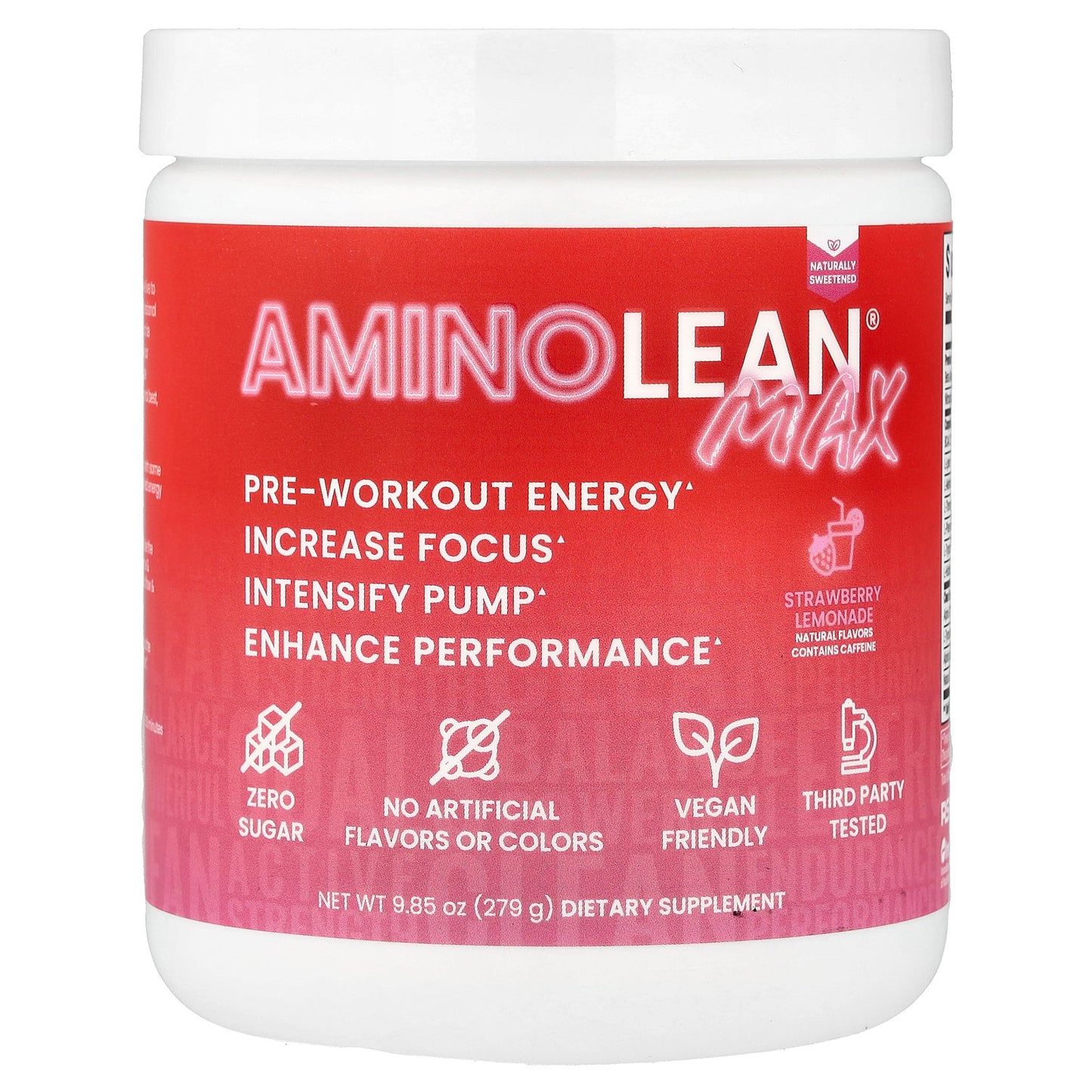 RSP Nutrition, AminoLean® Max, Pre-Workout, Strawberry Lemonade, 9.85 oz (279 g)