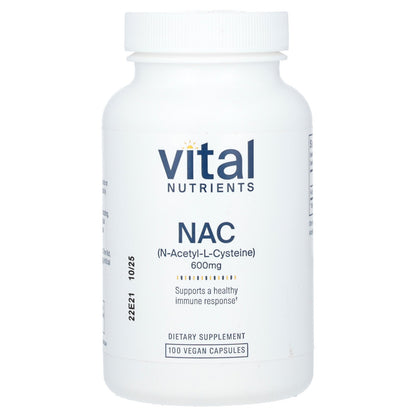 Vital Nutrients, NAC, 600 mg, 100 Vegan Capsules