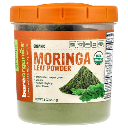 BareOrganics, Organic Moringa Leaf Powder, 8 oz (227 g)