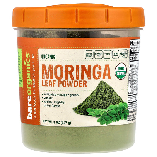 BareOrganics, Organic Moringa Leaf Powder, 8 oz (227 g)