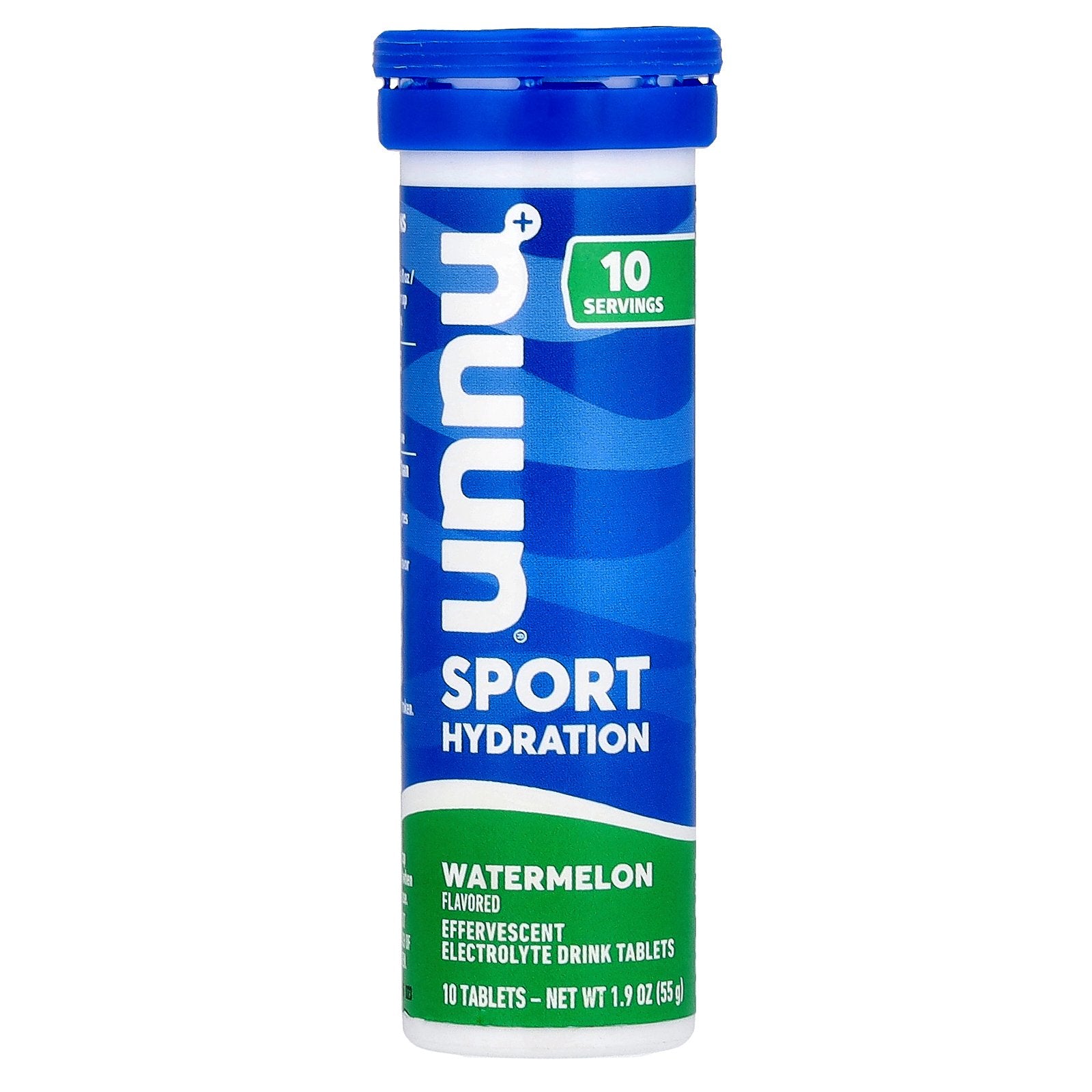 Nuun, Sport Hydration, Effervescent Electrolyte Drink, Watermelon, 10 Tablets