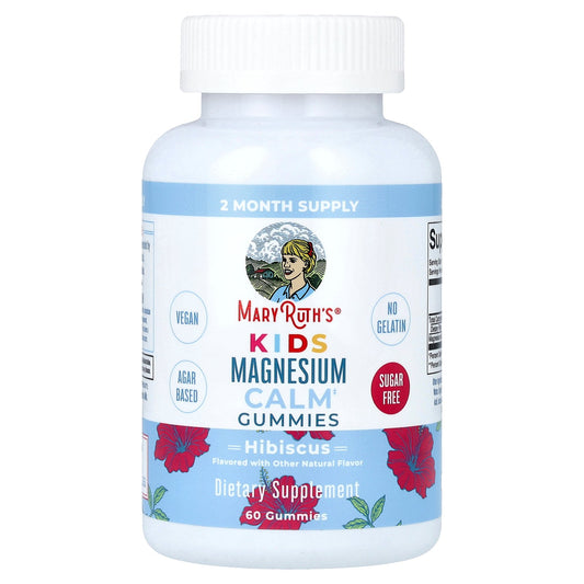 MaryRuth's, Kids Magnesium Calm Gummies, Hibiscus, 60 Gummies