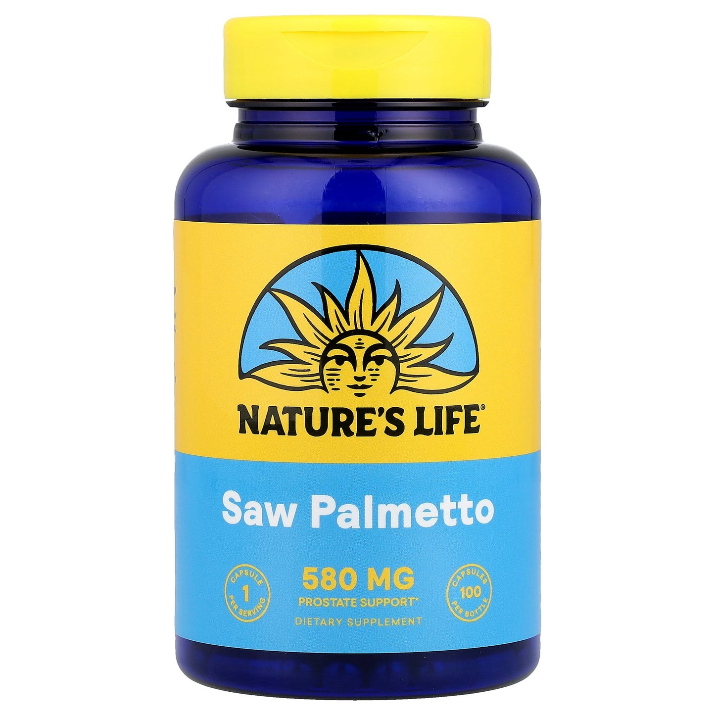 Nature's Life, Saw Palmetto, 580 mg, 100 Capsules