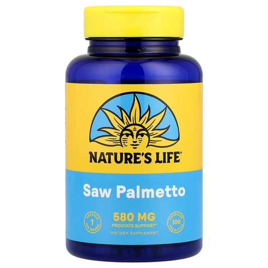 Nature's Life, Saw Palmetto, 580 mg, 100 Capsules