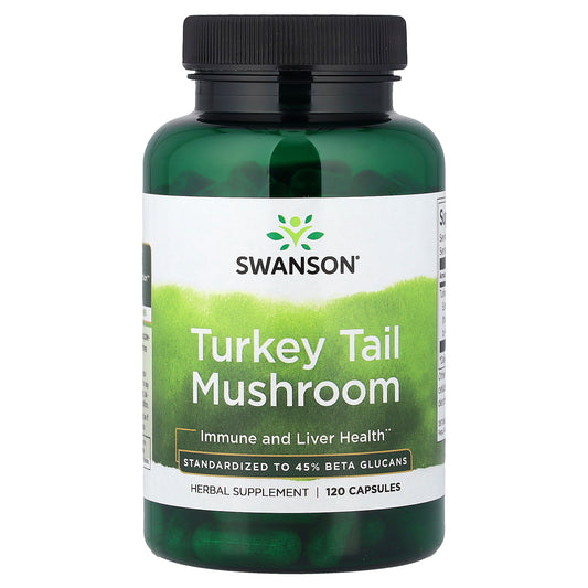 Swanson, Turkey Tail Mushroom, 120 Capsules (500 mg per Capsule)