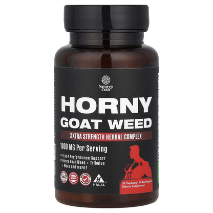 Nature's Craft, Horny Goat Weed, Xxtra Strength Herbal Complex, 20 Capsules