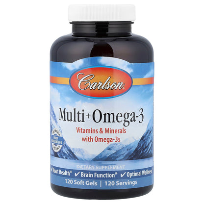 Carlson, Multi + Omega-3, 120 Soft Gels