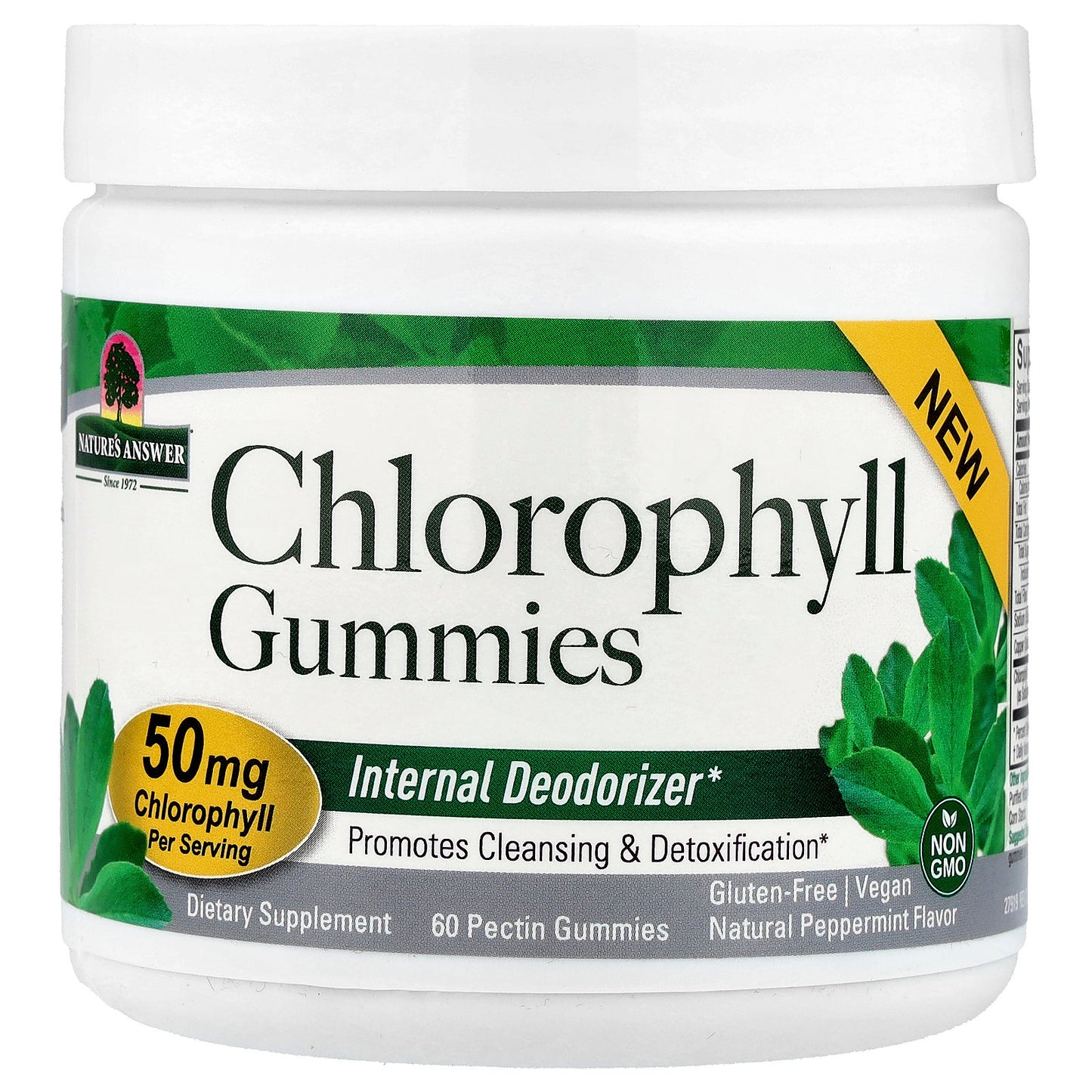 Nature's Answer, Chlorophyll Gummies, Natural Peppermint, 60 Pectin Gummies